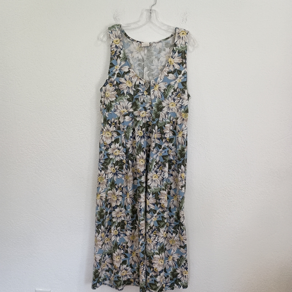 Vtg Enchante' Floral Maxi Dress